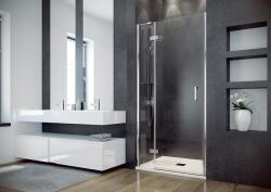 Besco Viva zuhanyajtók 100 cm dönthető króm fényes/átlátszó üveg DVL-100-195C (DVL100195C)