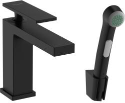 Hansgrohe Tecturis E mosdócsap bidés zuhanyfejjel álló fekete 73210670