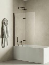 New Trendy New Soleo Gunmetal Brushed zuhanyparaván 100 cm kétrészes csiszolt/átlátszó üveg P-0141 (P0141)