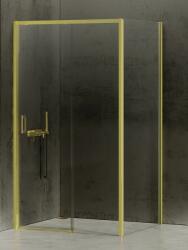 NEW TRENDY Prime Light Gold zuhanykabin 110x100 cm négyszögletes arany fényes/átlátszó üveg K-1471