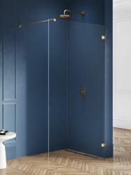 NEW TRENDY Avexa Gold Brushed zuhanykabin fal walk-in 110 cm arany csiszolt/átlátszó üveg EXK-7016 (EXK7016)