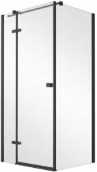 Besco Pixa Black zuhanykabin 100x90 cm négyszögletes fekete matt/átlátszó üveg PPL-109-195B (PPL109195B)