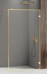 NEW TRENDY Avexa Gold Shine zuhanykabin fal walk-in 90 cm arany fényes/átlátszó üveg EXK-2160