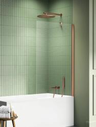 New Trendy New Soleo Copper Brushed zuhanyparaván 80 cm egyrészes réz csiszolt/átlátszó üveg P-0135 (P0135)