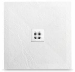 BALNEO Stone Tray négyzet alakú zuhanytálca 90x90 cm fehér STFWH909025 (STFWH909025)