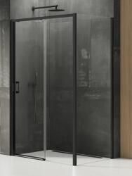 NEW TRENDY Prime Black zuhanykabin 110x70 cm négyszögletes fekete matt/átlátszó üveg K-1308