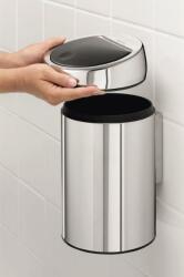 Brabantia Touch Bin szemeteskosár 3 l acél-fekete 378645 (378645)