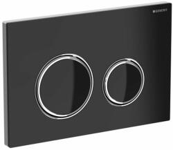 Geberit Sigma50 öblítő gomb WC-hez fényezett króm-fekete 115.884. SJ. 1 (115884SJ1)