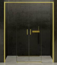 NEW TRENDY Prime zuhanyajtók 160 cm tolható arany fényes/átlátszó üveg D-0445A (D0445A)