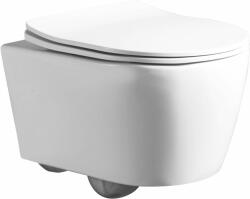 Lavita Praia wc csésze lassú záródású ülőkével függesztett perem nélkül fehér fényes 5900378312185 (5900378312185)