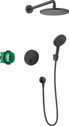 Hansgrohe Raindance zuhany készlet beépített trópusi zuhany opcióval fekete 27959670