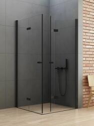 NEW TRENDY New Soleo Black zuhanykabin 100x70 cm négyszögletes fekete matt/átlátszó üveg D-0236A/D-0237A