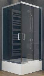 Besco Modern 165 zuhanykabin 90x90 cm négyzet króm fényes/grafit üveg MK-90-165-G (MK90165G)
