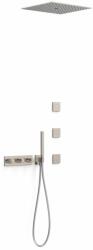 TRES B-System zuhany készlet beépített termosztáttal trópusi zuhany opcióval acél 30725406AC (30725406AC)