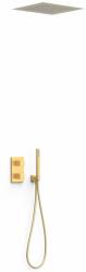 TRES Therm-Box zuhany készlet beépített termosztáttal trópusi zuhany opcióval arany 00625005OM (00625005OM)