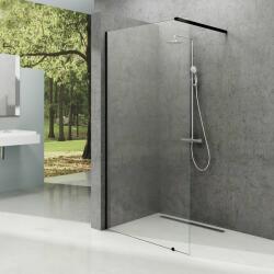 RAVAK Walk-In Wall zuhanykabin fal walk-in 70 cm fekete matt/átlátszó üveg GW9W10300Z1