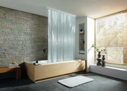Kleine Wolke Duschrollo zuhanyroló kazetta nélkül 240x128 cm transzparens-fehér 3321108747