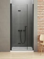 NEW TRENDY New Soleo Black zuhanyajtók 80 cm összecsukható fekete matt/átlátszó üveg D-0221A