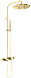 Oltens Boran zuhany készlet fal termosztáttal trópusi zuhany opcióval arany fényes 36502800 (36502800)