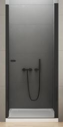NEW TRENDY New Soleo Black zuhanyajtók 90 cm dönthető fekete matt/átlátszó üveg D-0211A (D0211A)