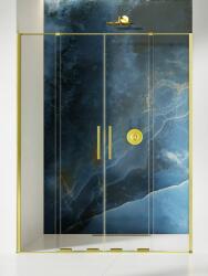 NEW TRENDY Smart Light Gold zuhanyajtók 140 cm tolható arany fényes/átlátszó üveg EXK-4223 (EXK4223)