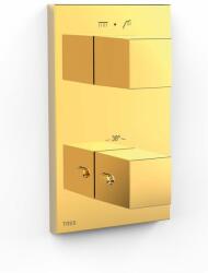 TRES Therm-Box kád és zuhany csaptelep süllyesztett z termosztáttal arany 00625001OR (00625001OR)