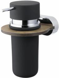BISK Bergen szappanadagoló 200 ml króm-fa -fekete 07101 (07101)