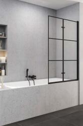 New Trendy Superia Black zuhanyparaván 100 cm kétrészes fekete matt/mintás üveg P-0055 (P0055)