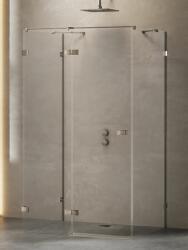 NEW TRENDY Avexa Gunmetal Brushed zuhanykabin 80x70 cm négyszögletes csiszolt/átlátszó üveg EXK-3403