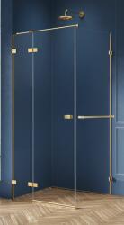 NEW TRENDY Avexa Gold Brushed zuhanykabin 120x90 cm négyszögletes arany csiszolt/átlátszó üveg EXK-3021 (EXK3021)