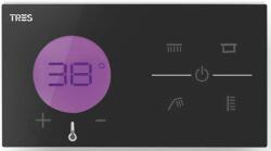 TRES Shower Technology zuhanycsaptelep süllyesztett z termosztáttal króm-fekete 49288499 (49288499)