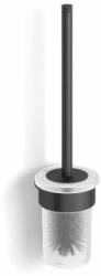 Stella Accessories Megan wc kefe felrögzíthető üveg-fekete 13.430-B