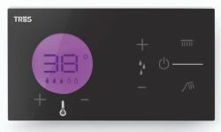 TRES Shower Technology zuhanycsaptelep süllyesztett z termosztáttal króm-fekete 49288299 (49288299)