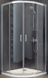 Besco Modern 185 zuhanykabin 80x80 cm félkör alakú króm fényes/grafit üveg MP-80-185-G (MP80185G)