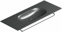 CATALANO Sfera mosdótál 125x50 cm négyszögletes klasszikus-beépíthető-pulttal együtt fekete 0521260022 (0521260022)