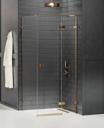 NEW TRENDY Avexa Copper Brushed zuhanykabin 100x90 cm négyszögletes réz csiszolt/átlátszó üveg EXK-3584
