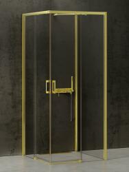 NEW TRENDY Prime Light Gold zuhanykabin 100x90 cm négyszögletes arany fényes/átlátszó üveg K-1191