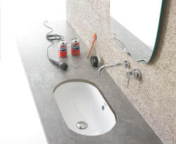 Globo Forty3 mosdótál 60x37 cm ovális alulról beépíthető fehér SC043. BI (SC043BI)