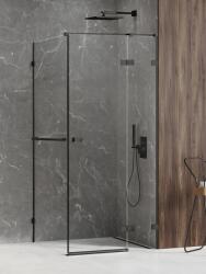 NEW TRENDY Avexa Black zuhanykabin 110x110 cm négyzet fekete matt/átlátszó üveg EXK-2587 (EXK2587)