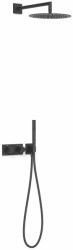 TRES B-System zuhany készlet beépített termosztáttal trópusi zuhany opcióval fekete 30735204NM (30735204NM)