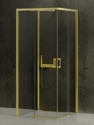 NEW TRENDY Prime Light Gold zuhanykabin 100x80 cm négyszögletes arany fényes/átlátszó üveg K-1545