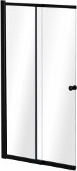 Besco Easy Slide Black zuhanyparaván 100 cm kétrészes fekete matt/átlátszó üveg PESB-2S (PESB2S)