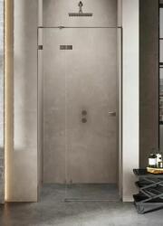 NEW TRENDY Avexa Gunmetal Brushed zuhanyajtók 130 cm dönthető grafit csiszolt/átlátszó üveg EXK-3254 (EXK3254)