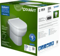 Duravit No. 1 wc csésze lassú záródású ülőkével álló dilettációs szivacs nélkül fehér 41840900A1