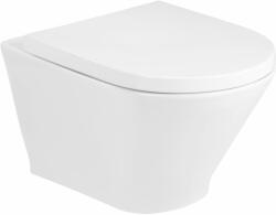 Roca Gap Round wc csésze lassú záródású ülőkével függesztett perem nélkül fehér A34H0N2000 (A34H0N2000)