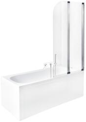 Besco Ambition zuhanyparaván 80.5 cm kétrészes króm fényes/átlátszó üveg PA-2S (PA2S)