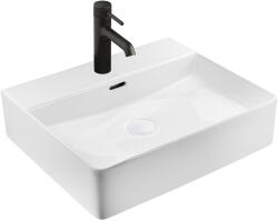 KSURO 100 mosdótál 50.5x43 cm négyszögletes mosdótálak fehér fényes 21801000 (21801000)
