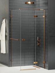 NEW TRENDY Avexa Copper Brushed zuhanykabin 100x90 cm négyszögletes réz csiszolt/átlátszó üveg EXK-3649 (EXK3649)