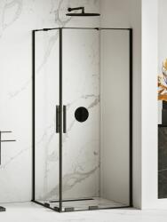 NEW TRENDY Smart Black zuhanykabin 110x80 cm négyszögletes fekete matt/átlátszó üveg EXK-4162 (EXK4162)