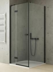 NEW TRENDY Reflexa Black zuhanykabin 120x90 cm négyszögletes fekete matt/átlátszó üveg EXK-4934 (EXK4934)
